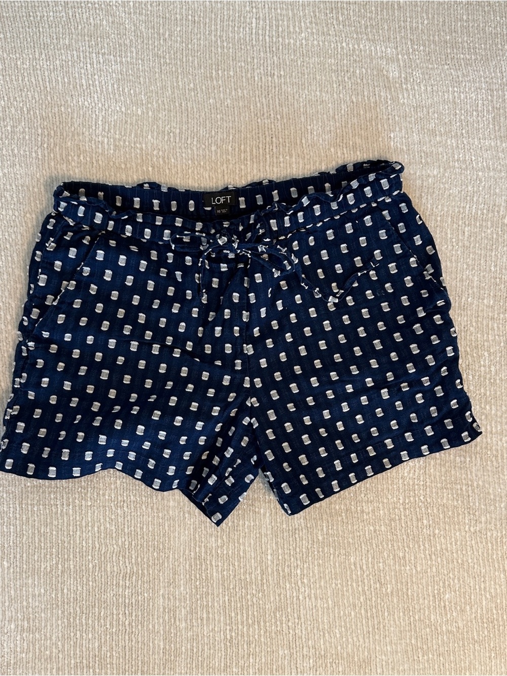 loft embroidered drawstring shorts